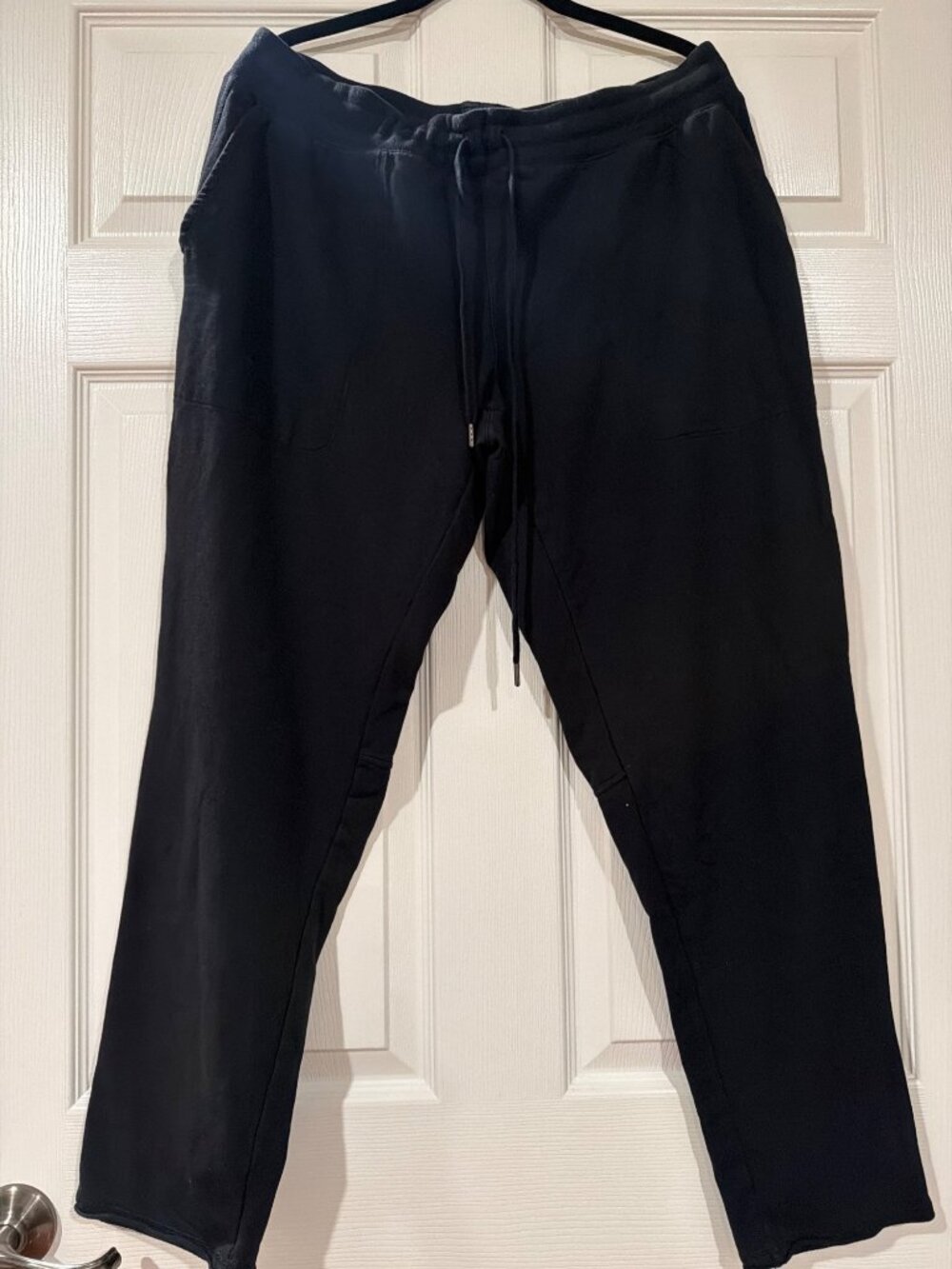 Manduka Mens Black Organic Cotton Blend Joggers XL